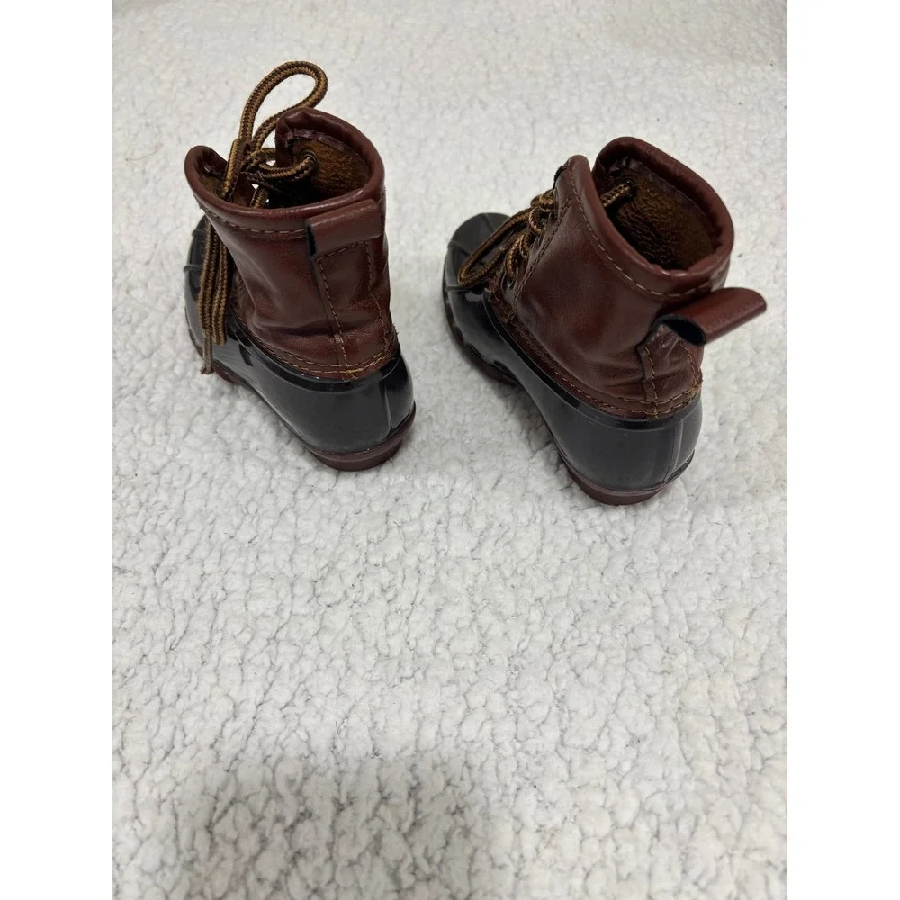 Josmo 8 Brown Black Duck Boots Kids Toddler Casual Vintage Waterproof‎ Shoes